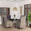 Image de vidaXL Mobilier à Dîner d'Extérieur avec Coussins 7 pcs Ensemble de Salle à Manger de Patio Table et Chaises de Repas Jardin 3099362