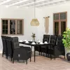 Image de vidaXL Ensemble de Salle à Manger de Jardin avec Coussins 7 pcs Mobilier à Dîner Table et Chaises de Repas Meubles 3099368