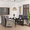Image de vidaXL Ensemble de Salle à Manger de Jardin et Coussins 7 pcs Mobilier à Dîner Table et Chaises de Repas Meubles de Terrasse 3099375