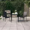 Image de vidaXL Ensemble de Salle à Manger de Jardin 3 pcs Mobilier à Dîner Table et Chaises de Repas Meubles de Terrasse Patio 3099395