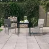 Image de vidaXL Ensemble de Salle à Manger de Jardin 3 pcs Mobilier à Dîner Table et Chaises de Repas Meubles de Terrasse Patio 3099407