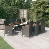 Image de vidaXL Ensemble de Salle à Manger de Jardin avec Coussins 9 pcs Mobilier à Dîner Table et Chaises de Repas 3099430