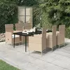 Image de Salon de jardin GENERIQUE 6 personnes 7 pieces 200 x 100 x 74 cm resine tressee
