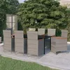 Image de Salon de jardin GENERIQUE resine tressee gris 9 pieces 200 x 100 x 74 cm 8 personnes