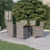 Image de vidaXL Ensemble de Salle à Manger de Jardin avec Coussins 7 pcs Mobilier à Dîner Table et Chaises de Repas Meubles 3099469