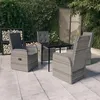 Image de vidaXL Ensemble de Salle à Manger de Jardin avec Coussins 5 pcs Mobilier à Dîner Table et Chaises de Repas Meubles 3099486