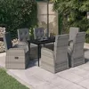 Image de vidaXL Ensemble de Salle à Manger de Jardin avec Coussins 7 pcs Mobilier à Dîner Table et Chaises de Repas Meubles 3099488