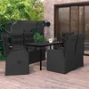 Image de vidaXL Ensemble de Salle à Manger de Jardin avec Coussins 7 pcs Mobilier à Dîner Table et Chaises de Repas Meubles 3099499