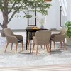 Image de vidaXL Ensemble de salle à manger de jardin avec coussins 5 pcs Marron, 45 kg