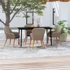 Image de vidaXL Ensemble de salle à manger de jardin avec coussins 5 pcs Marron, 50.88 kg