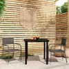 Image de vidaXL Ensemble de salle à manger de jardin 3 pcs Gris 3099583