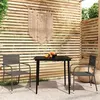 Image de vidaXL Ensemble de Salle à Manger de Jardin 3 pcs Mobilier à Dîner Table et Chaises de Repas Meubles de Terrasse Patio 3099595