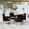 Image de vidaXL Ensemble de Salle à Manger de Jardin 5 pcs Mobilier à Dîner Table et Chaises de Repas Meubles de Terrasse Patio 3099620