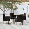 Image de vidaXL Ensemble de Salle à Manger de Jardin 5 pcs Mobilier à Dîner Table et Chaises de Repas Meubles de Terrasse Patio 3099632