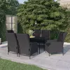Image de vidaXL Ensemble de Salle à Manger de Jardin 7 pcs Mobilier à Dîner Table et Chaises de Repas Meubles de Terrasse Patio 3099658