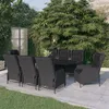 Image de vidaXL 9-delige Tuinset donkergrijs3099660