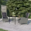 Image de vidaXL Ensemble de salle à manger de jardin 3 pcs Gris clair, 49.6 kg