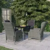 Image de vidaXL Ensemble de salle à manger de jardin 5 pcs Gris clair