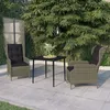 Image de vidaXL Ensemble de salle à manger de jardin 3 pcs Marron, 49.6 kg