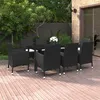 Image de vidaXL Ensemble à Dîner de Jardin Coussins 9 pcs Mobilier de Salle à Manger de Patio Table et Chaises de Repas Extérieur 3099732