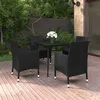 Image de vidaXL Mobilier à Dîner de Jardin Coussins 5 pcs Ensemble de Salle à Manger de Patio Table et Chaises de Repas Extérieur 3099734