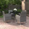 Image de vidaXL 5-delige Tuinset met kussens poly rattan en glas3099740