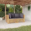 Image de vidaXL Canapés d'Angle de Jardin avec Coussins 2 pcs, Sièges avec Dossier, Meubles de Terrasse Patio Extérieur, Moderne, 3100864