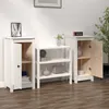 Image de vidaXL Buffets 2 pcs blanc 39x35x80 cm bois massif de pin813727