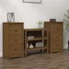 Image de Buffets 2 pcs marron miel 40x35x80 cm bois massif de pin