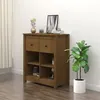 Image de vidaXL Buffet Marron miel 70x35x80 cm Bois massif de pin813767