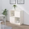 Image de Buffet blanc 74x35x80 cm bois massif de pin