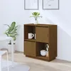 Image de vidaXL Buffet marron miel 74x35x80 cm bois massif de pin814352