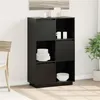 Image de Buffet Noir 74x35x117 cm Bois massif de pin