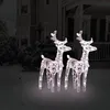 Image de vidaXL 2x Rennes de Noël 80 LED Rennes Éclairés Décoration de Vacances Ornement de Noël Décoration de Fête Maison Intérieur 342678