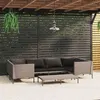 Image de Salon de jardin Vidaxl resine tressee gris 7 pieces x 70 x 61 6 personnes
