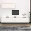 Image de vidaXL 3x Meubles TV Muraux Flottants Suspendus Centres de Divertissement Meubles de Rangement Salon Salle de Séjour Blanc Bois Massif de Pin