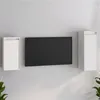 Image de vidaXL Meubles TV 2 pcs Blanc Bois massif de pin3100155