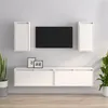 Image de Meubles TV 4 pcs Blanc Bois massif de pin