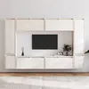 Image de vidaXL Meubles TV 8 pcs Blanc Bois massif de pin3100195