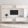 Image de vidaXL Meubles TV 6 pcs Blanc Bois massif de pin3100200