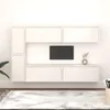 Image de Meubles TV 6 pcs Blanc Bois massif de pin