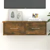Image de vidaXL Wandkast 60x26x18,5 cm bewerkt hout gerookt eikenkleurig815078