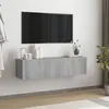 Image de Armoire murale TV Sonoma gris 120x30x30 cm Bois d ingénierie