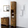 Image de Armoire de bain Chêne fumé 30x30x183,5 cm Bois d ingénierie
