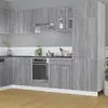 Image de Armoire en verre suspendue Sonoma gris Bois d ingénierie