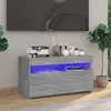 Image de vidaXL Meuble TV avec lumières LED Sonoma gris 75x35x40 cm815125