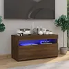 Image de Meuble TV avec lumières LED Chêne marron 75x35x40 cm
