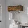 Image de vidaXL Garde-robe Chêne fumé 100x32,5x35 cm Bois d'ingénierie815213