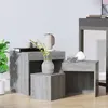 Image de Tables gigognes 3 pcs Sonoma gris Bois d ingénierie