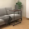Image de vidaXL Bijzettafel met wieltjes 55x35x70 cm bewerkt hout zwart343100